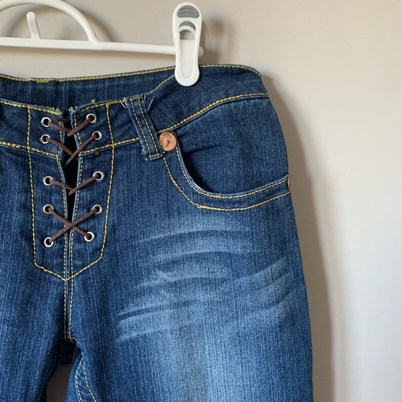 True Religion Lace up fly  Jeans - Size 28 - Picture 3 of 15